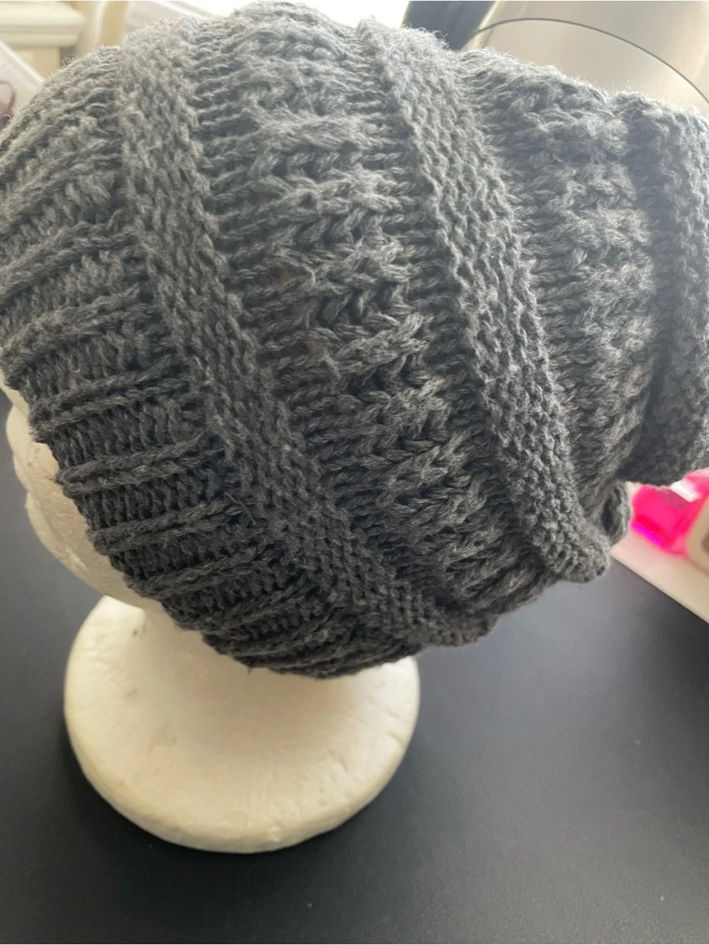 Time and Tru Cozy Knit Beanie in Heather Gray